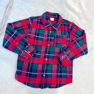 CRAZY8 XMAS Flannel Button Down Shirt